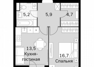 Продам 1-ком. квартиру, 47.5 м2, Москва, район Покровское-Стрешнево, Строительный проезд, 9с9