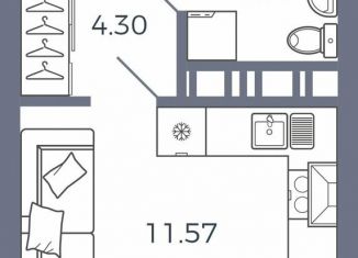 Продажа квартиры студии, 21.2 м2, село Николаевка