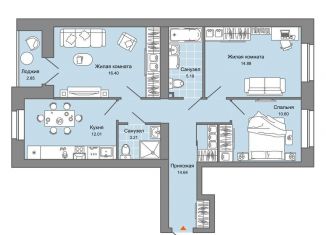 Продается 3-ком. квартира, 79 м2, Киров, улица Дмитрия Козулева, 2к1