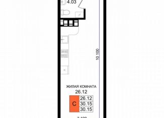 Продается квартира студия, 30.2 м2, Новороссийск