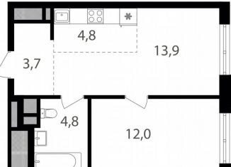 Продается 1-ком. квартира, 39.2 м2, Москва, район Соколиная Гора