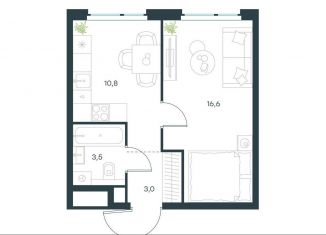 Продам однокомнатную квартиру, 33.9 м2, Москва