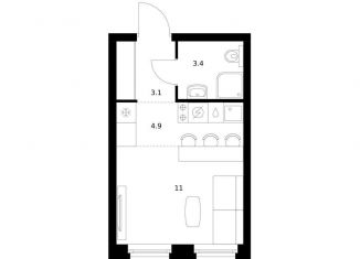 Продается квартира студия, 22.4 м2, Татарстан