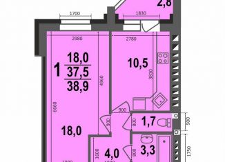 Продаю 1-ком. квартиру, 38.9 м2, Ковров, улица 9 Мая, 6