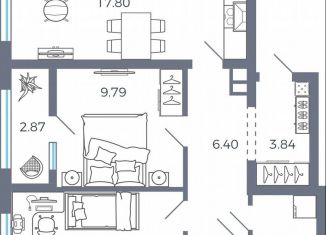 Продам 2-комнатную квартиру, 61.3 м2, Самарская область