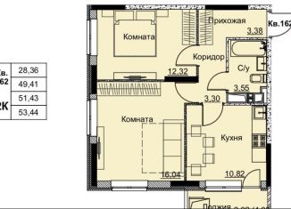 Продаю 2-ком. квартиру, 51.4 м2, Ижевск