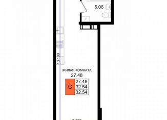 Продам квартиру студию, 32.5 м2, Новороссийск