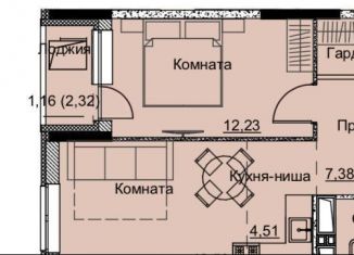 Продается однокомнатная квартира, 44.4 м2, Ижевск