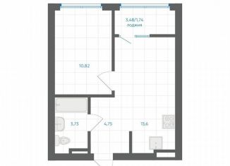 Продается 1-комнатная квартира, 34.6 м2, Челябинская область