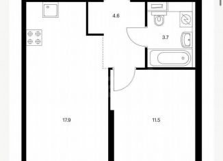 Продаю 1-ком. квартиру, 37.7 м2, Москва, ЖК Новое Очаково, к1.2, метро Озёрная