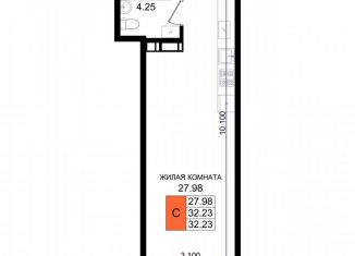 Квартира на продажу студия, 32.2 м2, Новороссийск