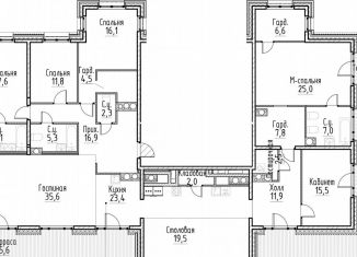 Продажа 5-комнатной квартиры, 237.4 м2, Санкт-Петербург