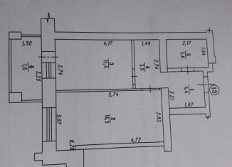 Продам 1-комнатную квартиру, 40 м2, Калачинск, улица Семашко, 1