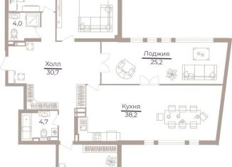 Продажа трехкомнатной квартиры, 172.5 м2, Москва, Херсонская улица, 43к5
