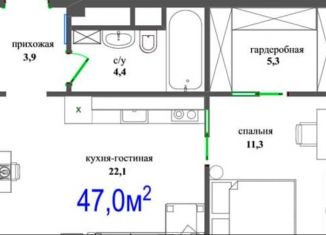 Продается 2-ком. квартира, 47 м2, Москва, Ходынский бульвар, ЖК Лайнер Восток