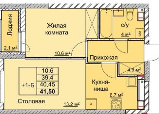 Продам 1-комнатную квартиру, 40.5 м2, Нижний Новгород, переулок Профинтерна, метро Заречная