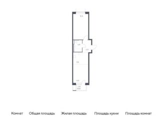 Продам 1-комнатную квартиру, 45.1 м2, Москва, жилой комплекс Квартал Западный, к2