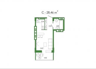 Продам квартиру студию, 27.2 м2, Ростов-на-Дону, Магнитогорская улица, 2А, ЖК Екатерининский