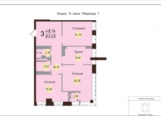 Продается трехкомнатная квартира, 91.2 м2, Ярославль, ЖК Ярославль Сити, Силикатное шоссе, 17А