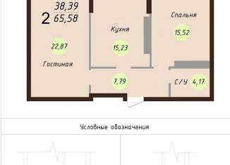 Продаю двухкомнатную квартиру, 65.6 м2, Ярославль, Силикатное шоссе, 17А, ЖК Ярославль Сити