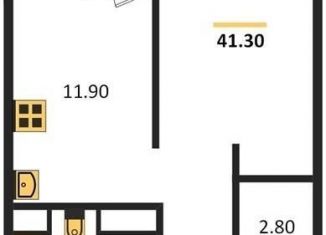 1-ком. квартира на продажу, 41.3 м2, Новосибирск, Красный проспект, 220стр, ЖК Нобель