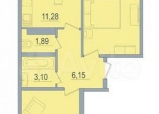 Продается 2-ком. квартира, 55.8 м2, Краснодар, улица Красных Партизан, 4/15, микрорайон Микрохирургии глаза