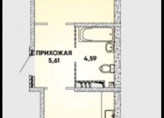 Продажа однокомнатной квартиры, 42.8 м2, Краснодар, микрорайон Губернский