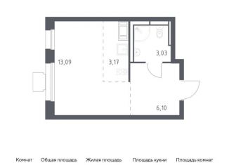 Продаю квартиру студию, 25.4 м2, Московская область, жилой комплекс Томилино Парк, к5.4