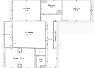 Продам трехкомнатную квартиру, 104.2 м2, Москва, район Куркино, Соколово-Мещерская улица, 6/19