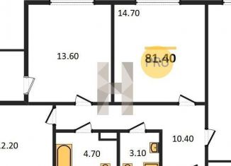 Продаю 3-ком. квартиру, 81.4 м2, Калининград, улица Маршала Борзова, 109, ЖК Альпы