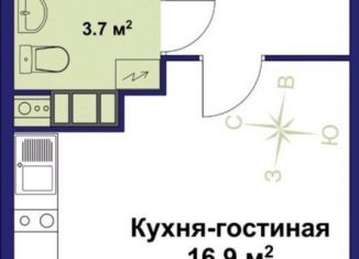 Квартира на продажу студия, 25 м2, Санкт-Петербург, улица Крыленко, 1к1с3, ЖК О'Юность