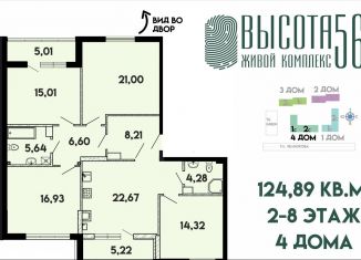 Продажа 4-комнатной квартиры, 124.9 м2, Калининград