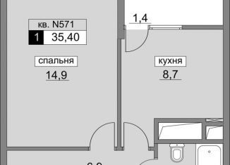 Продается однокомнатная квартира, 35.7 м2, поселение Московский, Родниковая улица, 30к3