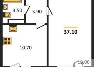 Продаю 1-комнатную квартиру, 37.1 м2, посёлок Октябрьский, Локтинская улица, 14