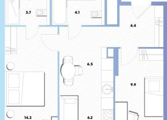 Продаю 2-комнатную квартиру, 51.1 м2, Москва, Окская улица, 7А, метро Окская