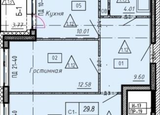 Продажа двухкомнатной квартиры, 55.3 м2, Люберцы, Хлебозаводской проезд, 6с1, ЖК Карамельный