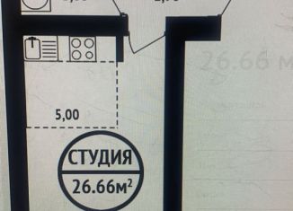 Продажа квартиры студии, 27 м2, Уфа, ЖК 8 Марта, улица Асхата Мирзагитова, 10/1