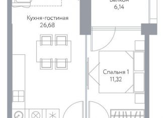 2-комнатная квартира на продажу, 62.3 м2, Москва, метро Алексеевская, проспект Мира, 95