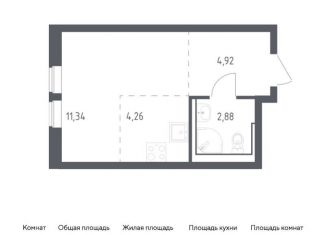 Продажа квартиры студии, 23.4 м2, село Остафьево, жилой комплекс Остафьево, к2