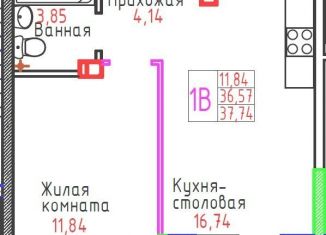 Продажа 1-ком. квартиры, 37.6 м2, Самарская область, улица Маршала Жукова, 58