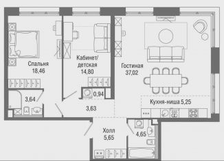 Продается двухкомнатная квартира, 94 м2, Москва, ЖК Селигер Сити, Ильменский проезд, 14к1
