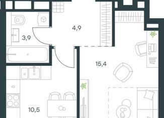 Продается 1-ком. квартира, 34.7 м2, Москва, Причальный проезд, 10А, метро Международная