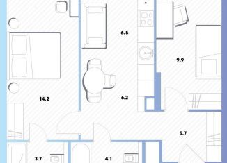 Продам 2-ком. квартиру, 50.5 м2, Москва, Окская улица, 7А, метро Окская