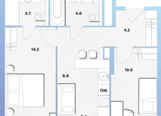 Продается 2-ком. квартира, 49.6 м2, Москва, Окская улица, 7А, метро Окская