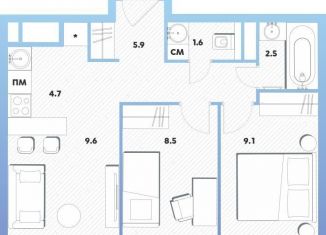 Продам 2-комнатную квартиру, 41.3 м2, Москва, Окская улица, 7А, метро Окская