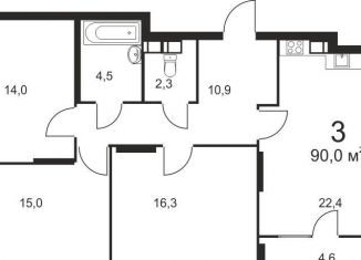 Продажа 3-комнатной квартиры, 90 м2, Нижний Новгород, микрорайон Мончегорский, улица Маковского, 25