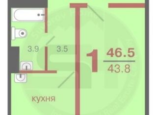 Продажа 1-комнатной квартиры, 46.5 м2, Красноярск, ЖК Апрелевка, Апрельская улица, 6