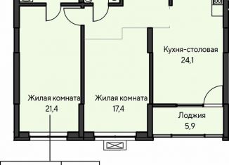Продается двухкомнатная квартира, 88.5 м2, Екатеринбург, ЖК Нагорный