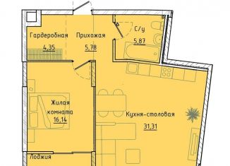 Продаю 1-ком. квартиру, 65.1 м2, Екатеринбург, Машинная улица, 1В/2, ЖК Клевер Парк