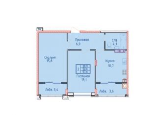 Продажа 2-комнатной квартиры, 57.6 м2, Ставрополь, ЖК Суворов, улица Алексея Яковлева, 3/1